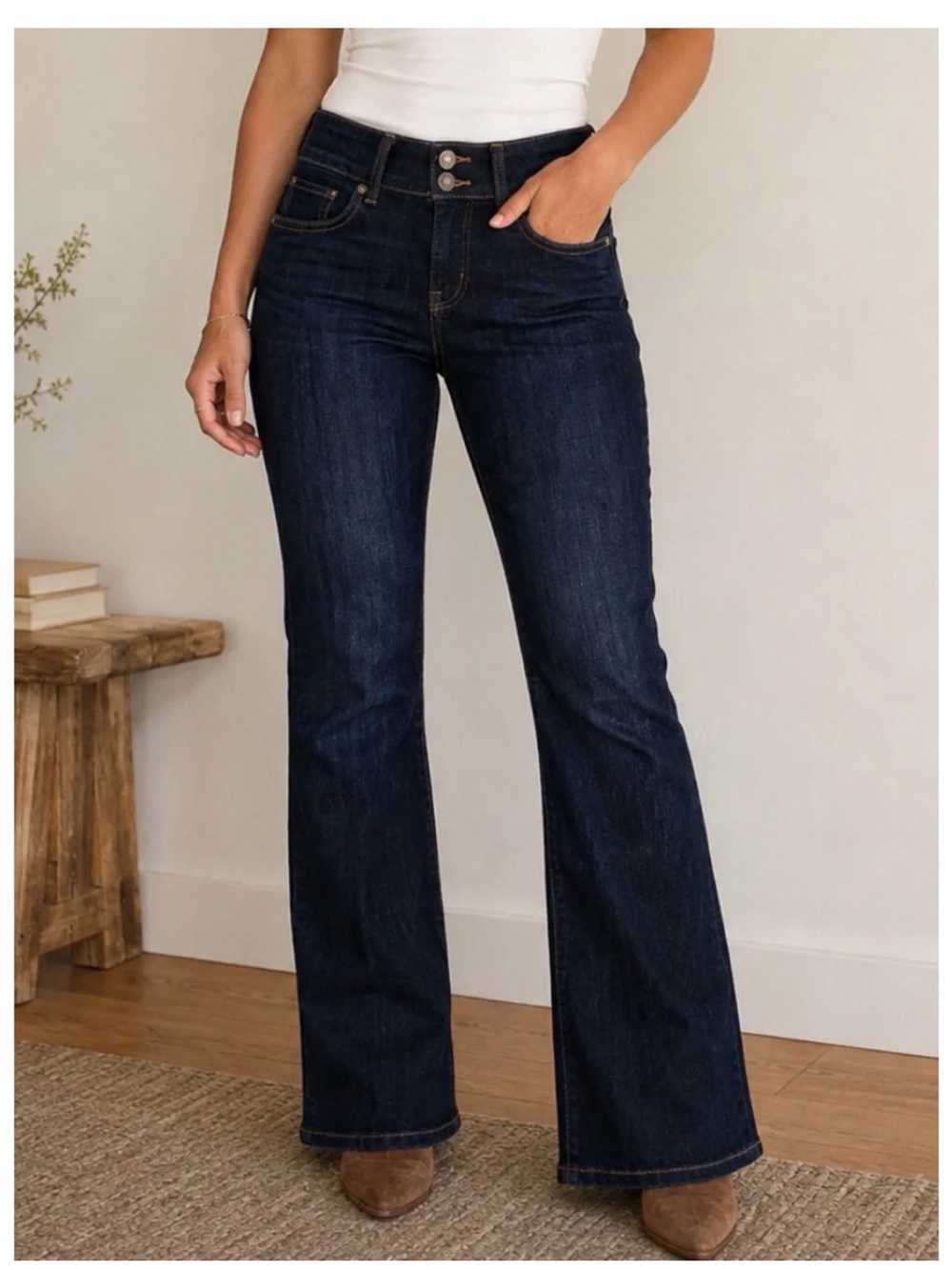 American Eagle Outfitters Kick Boot Jeans Dark Wash Size 6